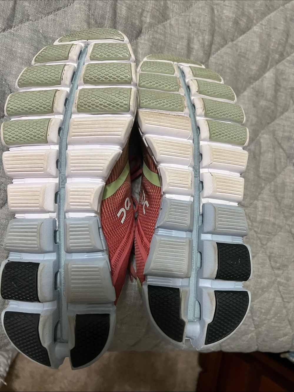 On Running Women's Coral and Mint Athletic Shoes - Picture 12 of 16